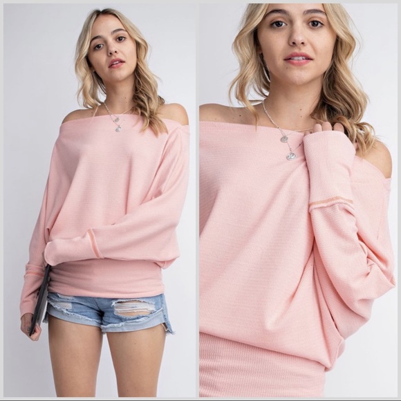 Baby Pink Waffle Knit Top - Picture 2 of 5